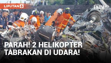 Dua Helikopter Malaysia Tabrakan dan Jatuh, 10 Tewas