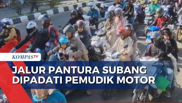 Jalur Pantura Dipadati Pemudik Motor ke Jakarta, Lalulintas Tersendat di Beberapa Titik