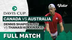 Full Match | Final : Canada vs Australia | Denis Shapovalov vs Thanas Kokkinakis | Davis Cup 2022