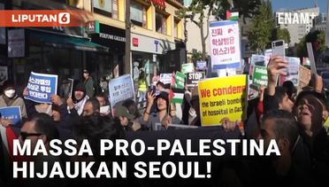 Massa di Seoul Korea Selatan Gelar Aksi Bela Palestina