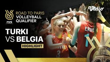 Match Highlights | Turki vs Belgia | Women's FIVB Road to Paris Volleyball Qualifier