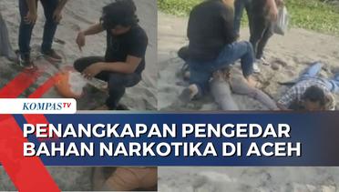 Detik-detik Penangkapan Pengedar Bahan Narkotika di Aceh Utara