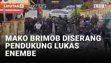 Detik-detik Mako Brimob Diserang Pendukung Lukas Enembe