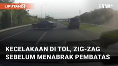 Rekaman Kecelakaan di Tol Ngawi-Solo, Zig-zag Sebelum Menabrak Pembatas