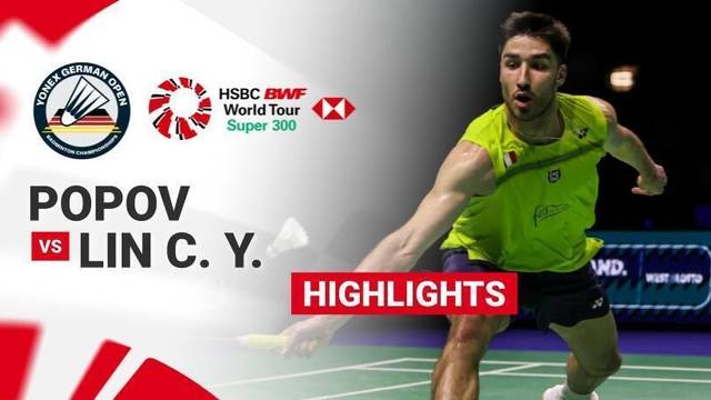 Christo Popov (FRA) vs Lin Chun-Yi (TPE) - Men's Singles Semifinals | YONEX German Open 2026 - Highlight | YONEX German Open 2026