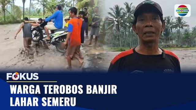 Warga Terobos Banjir Lahar Semeru | Fokus