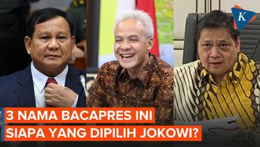 Jokowi di Antara 3 Pilihan Capres: Ganjar, Prabowo, atau Airlangga?