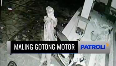 Maling Gotong Motor Terekam CCTV, Pemilik Kendaraan Berjarak Beberapa Meter dari Lokasi Kejadian | Patroli