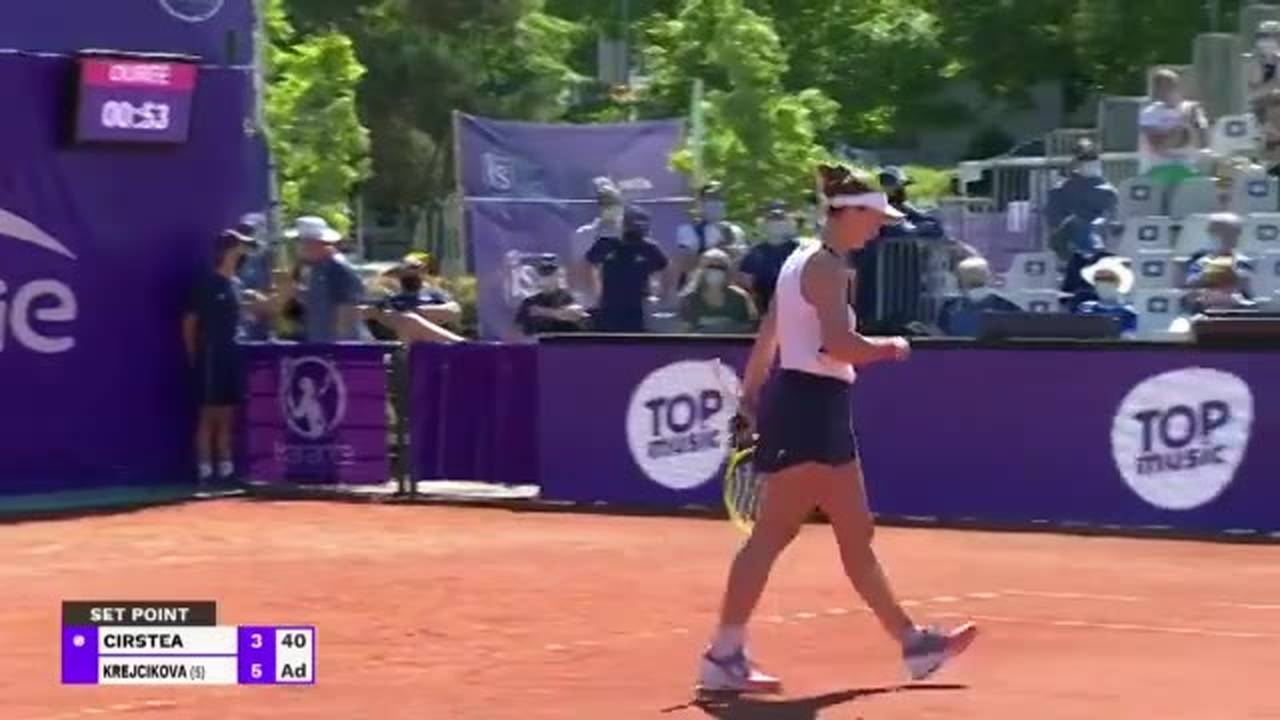 Match Highlights Barbora Krejcikova 2 vs 0 Sorana Cirstea WTA