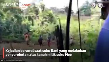 Suku Mee dan Dani di Papua Tengah Bentrok, Tujuh Rumah Warga Dibakar