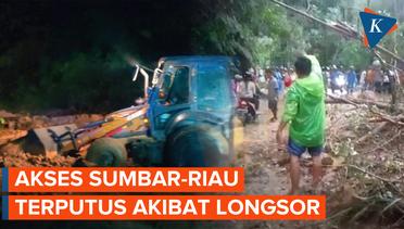 Akses Jalan Sumbar-Riau Terputus di Dekat Kelok 9 Limapuluh Kota
