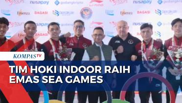 Rebut Emas SEA Games, Kepulangan Tim Hoki Indoor Putra Indonesia Disambut NOC dan Menpora