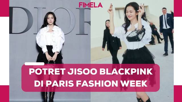 6 Potret Jisoo Blackpink Bersama Dior, Padukan Korset dengan Mini Skirt Lace di Paris Fashion Week