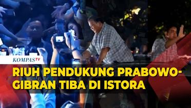Momen Prabowo-Gibran Disambut Gemuruh Pendukung Tiba di Istora Senayan Jakarta