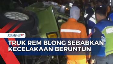 Truk Rem Blong Sebabkan 8 Mobil Alami Tabrakan Beruntun di Tol Lingkar Dalam