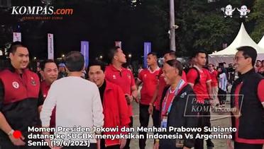 Momen Presiden Jokowi dan Prabowo Subianto Tiba di GBK Nonton Indonesia vs Argentina