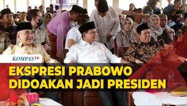 Ekspresi Prabowo Didoakan Jadi Presiden Saat Hadiri Acara di Masjid Istiqlal