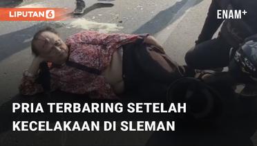 Pria Terbaring Setelah Kecelakaan di Sleman Buat Warganet Salah Paham