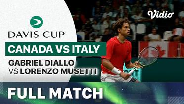 Full Match | Canada (Gabriel Diallo) vs Italy (Lorenzo Musetti) | Davis Cup 2023