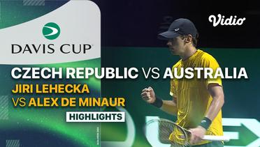 Czech Republic (Jiri Lehecka) vs Australia (Alex De Minaur) - Highlights | Davis Cup 2023