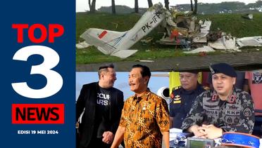 [TOP 3 NEWS] Pesawat Latih Tecnam P2006T Jatuh, Luhut Bertemu Elon Musk, 3 Kapal Filipina Ditangkap