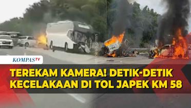 Terekam Kamera! Detik-Detik Kecelakaan Maut di Tol Jakarta-Cikampek KM 58