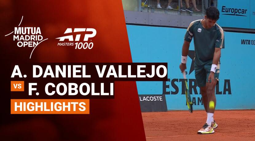 Adolfo Daniel Vallejo vs Flavio Cobolli - Round 3 (Stadium 3) | ATP 1000: Mutua Madrid Open 2026