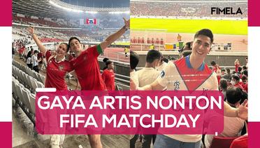 6 Gaya Artis Nonton FIFA Matchday Indonesia vs Argentina, Aurel Hermansyah hingga Donna Agnesia