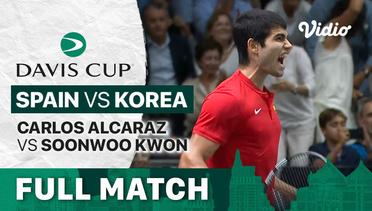 Full Match | Grup B: Spain vs Korea | Carlos Alcaraz vs Soonwoo Kwon | Davis Cup 2022