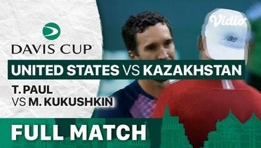 Full Match | Grup D: United States vs Kazakhstan | T. Paul vs M. Kukushkin | Davis Cup 2022