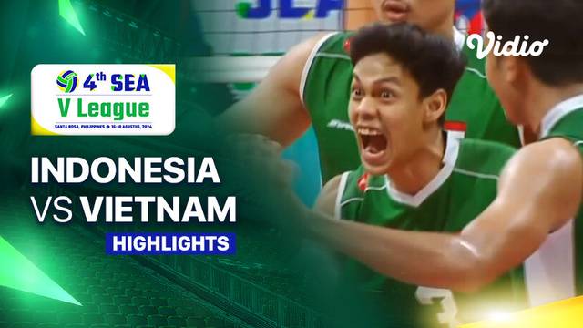Putra: Indonesia vs Vietnam - Highlights | SEA V League 2024 - Philippines