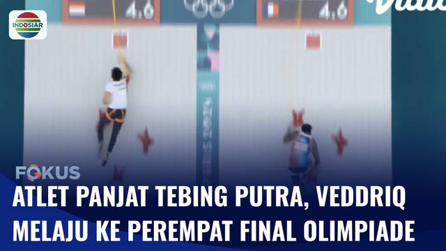 Atlet Panjat Tebing Indonesia, Veddriq Leonardo Pastikan Lolos ke Babak Perempat Final | Fokus