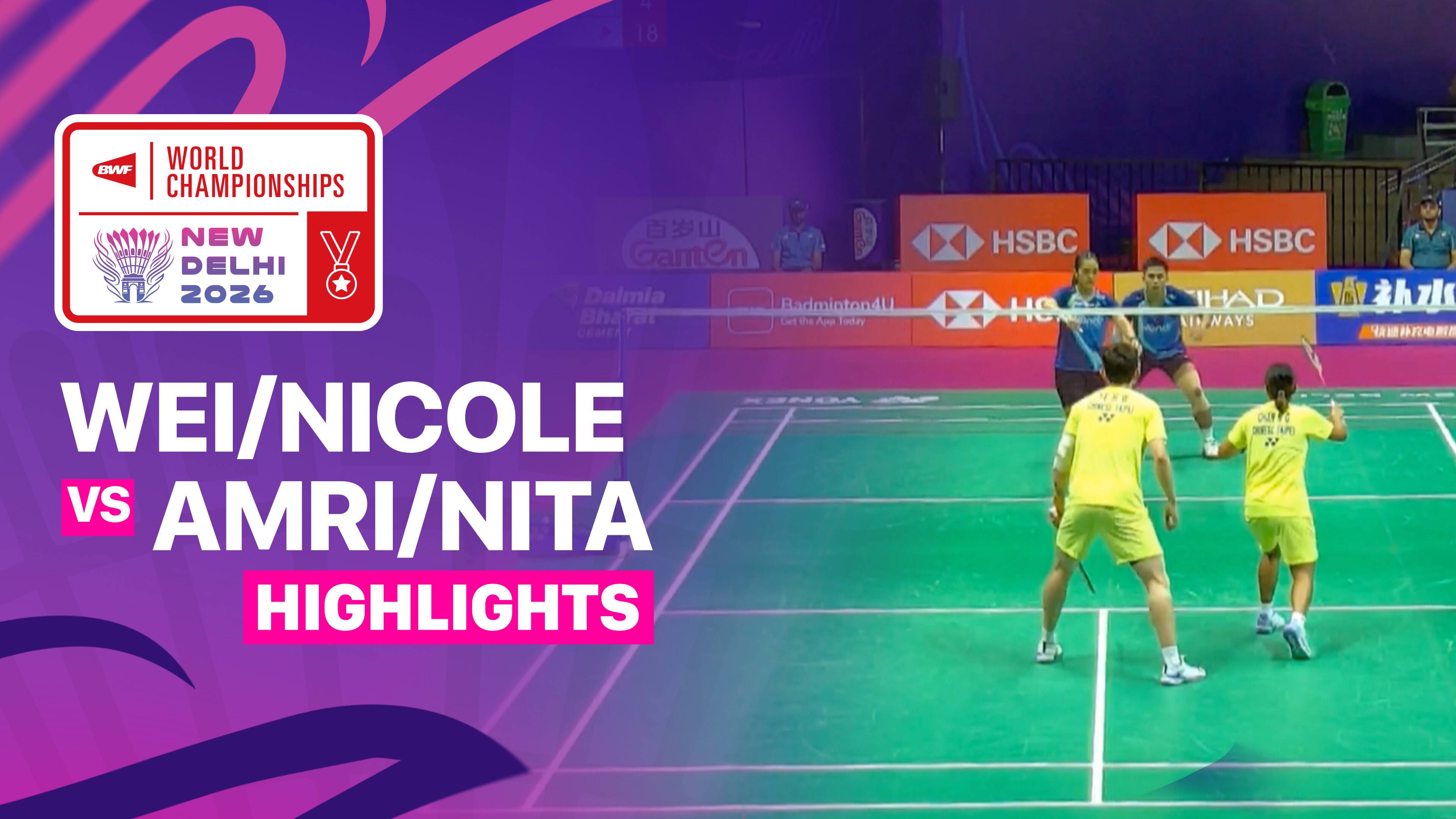 Ye Hong Wei/Nicole Gonzales Chan (TPE) vs Amri Syahnawi/Nita Violina Marwah (INA) - Mixed Doubles Round of 16 | BWF World Championships 2026