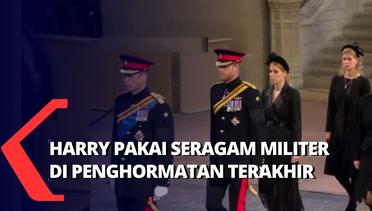 Momen Pangeran Harry Kenakan Seragam Militer di Penghormatan Terakhir untuk Ratu Elizabeth II