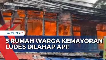 Kebakaran Permukiman Padat Penduduk di Kemayoran Jakarta, Api Lahap 5 Rumah Warga!