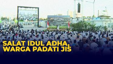 Momen Ribuan Warga Jakarta Padati Pelataran JIS untuk Salat Idul Adha