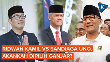 Adu Elektabilitas Ridwan Kamil dan Sandiaga Uno