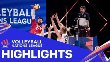 Match Highlight | VNL MEN'S - Russia 3 vs 1 USA | Volleyball Nations League 2021