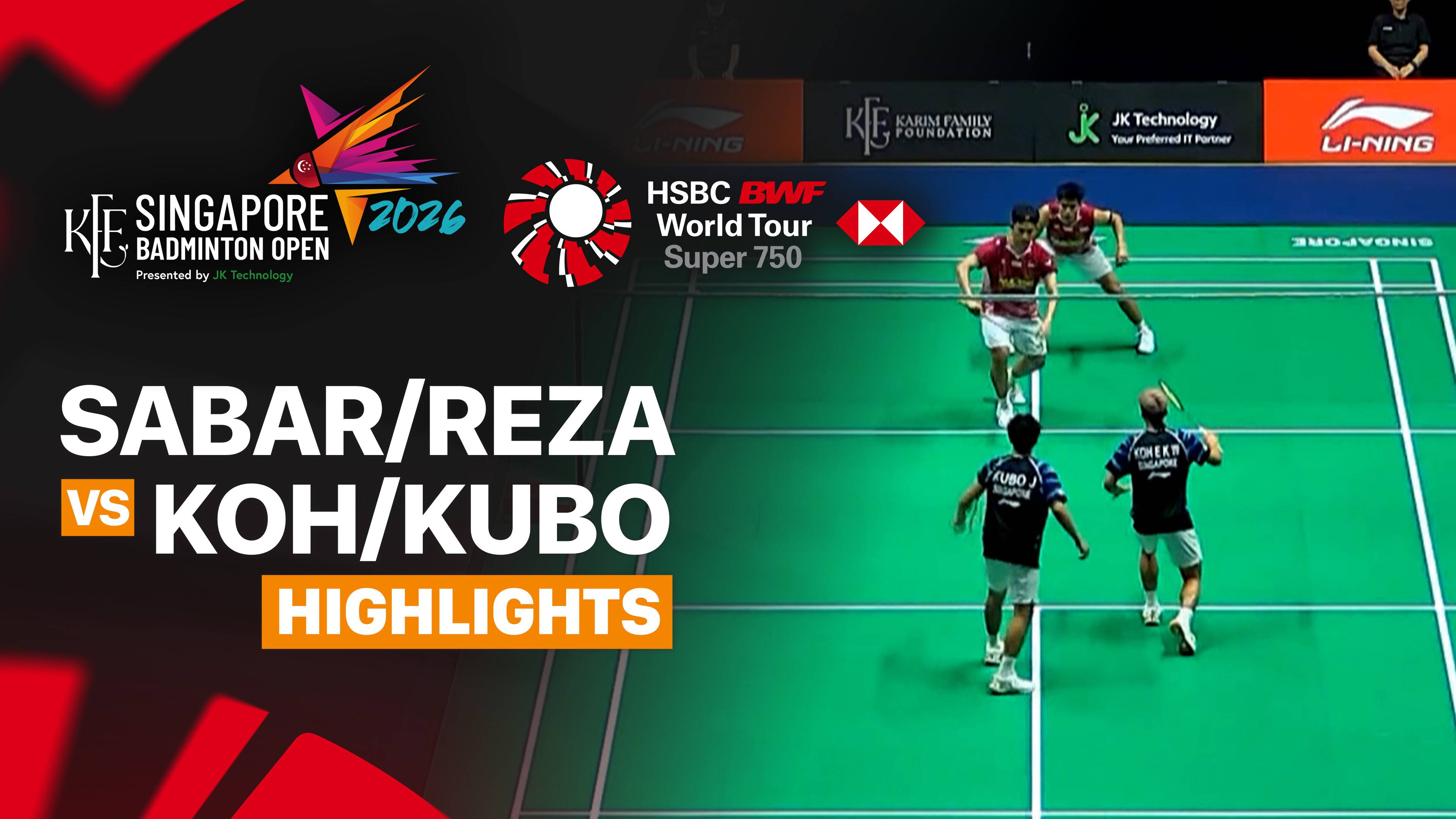 Sabar Karyaman Gutama/Moh Reza Pahlevi Isfahani (INA) vs Eng Keat Wesley Koh/Junsuke Kubo (SGP) - Men's Doubles Round of 32 | KFF Singapore Open 2026