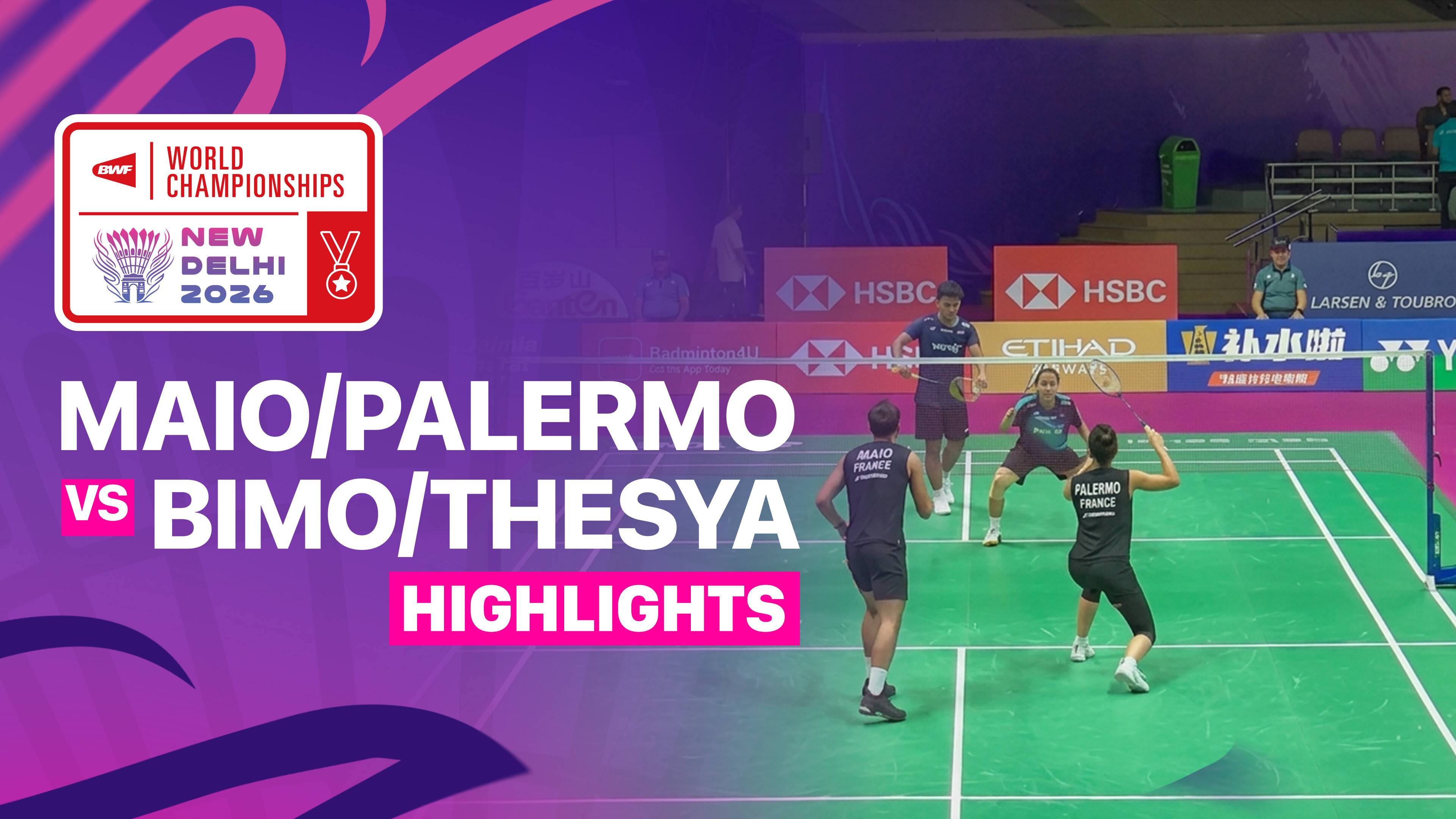 Julien Maio/Lea Palermo (FRA) vs Bimo Prasetyo/Arlya Nabila Thesya Munggaran (INA) - Mixed Doubles Round of 64 | BWF World Championships 2026