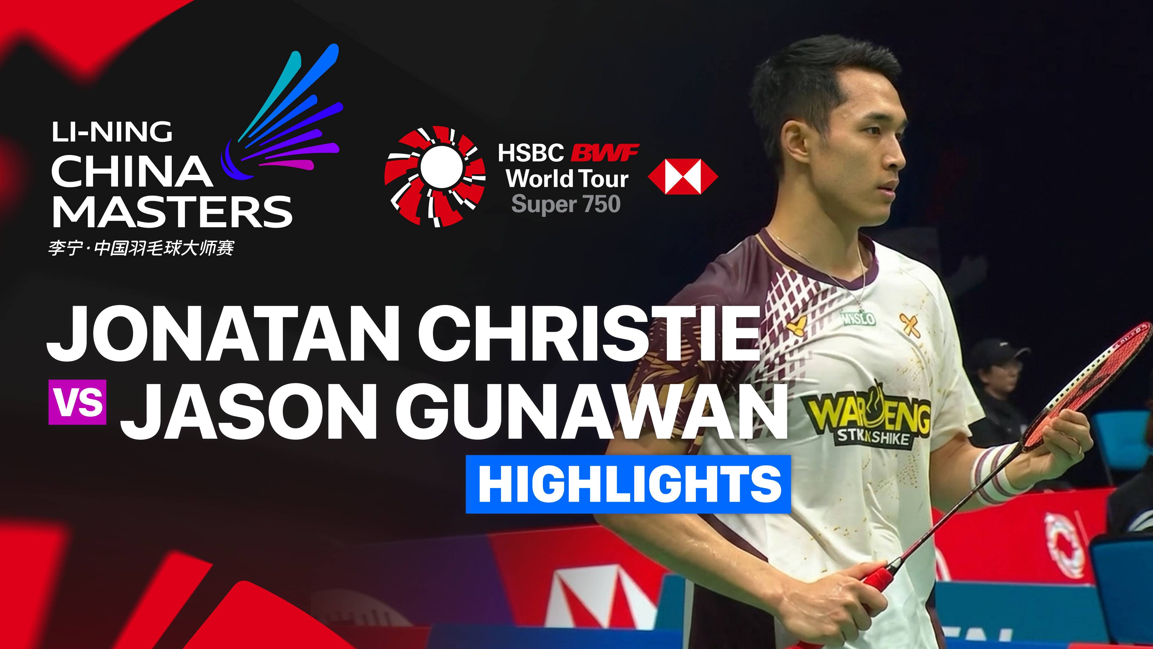 Jonatan Christie (INA) vs Jason Gunawan (HKG) - Men's Singles Round of 16 | LI-NING China Masters 2026