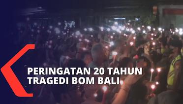 Warga dan Wisawatan Nyalakan Lilin di Peringatan 20 Tahun Tragedi Bom Bali