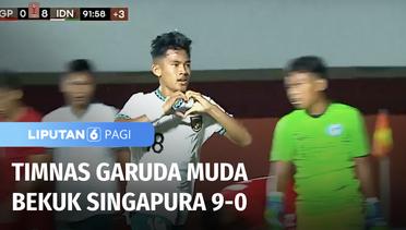 Pesta Gol! Timnas Indonesia Tumbangkan Singapura 9-0 di Piala AFF U-16 | Liputan 6