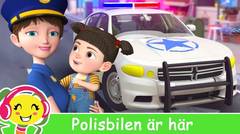 The police car is here Police car for children | Children's program in Swedish - BarnMusikTV