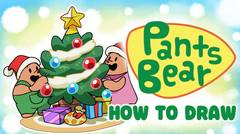 Drawing a Christmas Card with Pants Bear