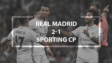 Real Madrid Vs Sporting CP 2-1: Ronaldo Tak Rayakan Gol dan Kemenangan Timnya