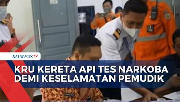 Untuk Keselamatan Selama Lebaran, Puluhan Petugas Kereta Api Daop 8 Surabaya Jalani Tes Urine
