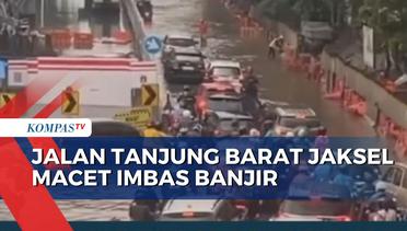 Hujan Deras, Jalan Tanjung Barat Jaksel Macet Imbas Banjir