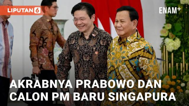 Momen Akrab Presiden Terpilih Prabowo Subianto dan Calon PM Singapura Lawrence Wong | Liputan6