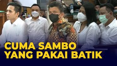 Tampil Beda! Cuma Sambo Satu-Satunya yang Pakai Batik di Persidangan